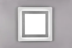 Plafonnier LED carré - dimmable - CCT -nickel mat - Trio - Morgan