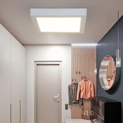 Plafonnier led Carré en saillie 24W 300x300mm Blanc Chaud 3200K