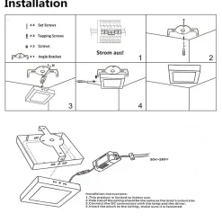 Plafonnier led Carré en saillie 18W 225x225mm Blanc Chaud 3000K
