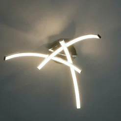 Plafonnier LED chromé design 3 branches - Ova