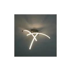 Plafonnier LED chromé design 3 branches - Ova