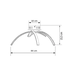 Plafonnier LED chromé design 3 branches - Ova