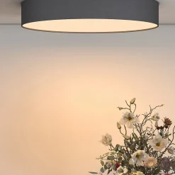 Plafonnier LED connecté Smart RGB Ø40 cm noir IP20 24W 2350lm Calex