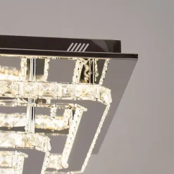 Plafonnier LED cristal 2 carrés design - Wade