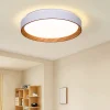 Plafonnier LED de plafond 30W 38cm CCT 3000K6000K BlancEffet Bois Modèle LUNADA