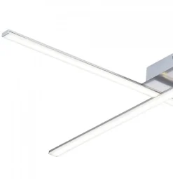Plafonnier LED design 4 bras nickel - Yuna