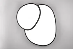 Plafonnier LED design noir mat, dimmable avec télécommande - Trio - Rise