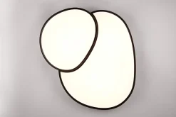 Plafonnier LED design noir mat, dimmable avec télécommande - Trio - Rise