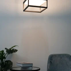 Plafonnier LED design rectangle noir - Stockholm