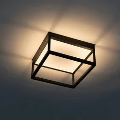 Plafonnier LED design rectangle noir - Stockholm