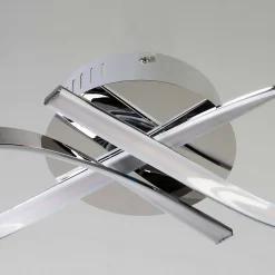 Plafonnier LED design ruban infini chrome - Acht