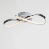 Plafonnier LED dimmable design ruban infini chromé - Acht