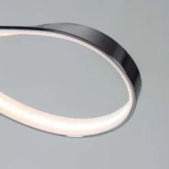 Plafonnier LED dimmable design ruban infini chromé - Acht