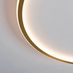 Plafonnier LED dimmable rond 60 cm cercle doré - Alessia
