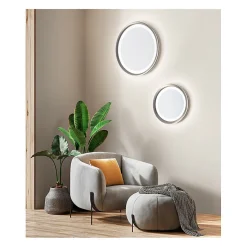 Plafonnier LED EDGE Gris Titane 38W Perenz en aluminium