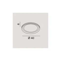 Plafonnier LED EDGE Gris Titane 38W Perenz en aluminium