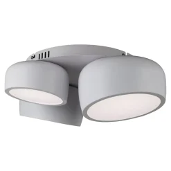 Plafonnier LED ELIORA 48.1x43.1x15cm metal plastique blanc moderne dimmable CCT veilleuse telecommande memoire LEDs integrees