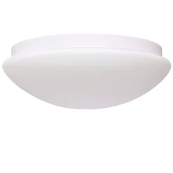 Plafonnier LED en métal et verre blanc, avec LEDs fixes D: env. 29 cm