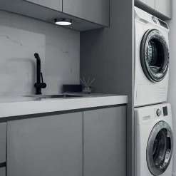 Plafonnier LED encastrable rond avec transformateur intégré, IP44, 2 types de fixation, extra plat, 1650 Lumens, CCT