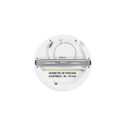 Plafonnier LED Encastrable AC220/240V 12W 960lm 100 IP40/20 IK08 165mm - CCT 3000K / 4000K / 6500K perçage 50mm