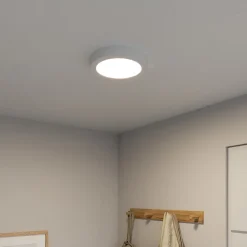 Plafonnier LED integrée 12W 1200lm blanc Ø.21,5cm GoodHome, Aius