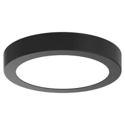 Plafonnier LED integrée 12W 1200lm noir Ø21,5cm GoodHome, Aius