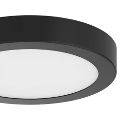 Plafonnier LED integrée 12W 1200lm noir Ø21,5cm GoodHome, Aius