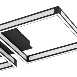 Plafonnier LED intégrée Altaflor IP20 3040lm 24W L.65 x l.30x H.7 cm Eglo noir