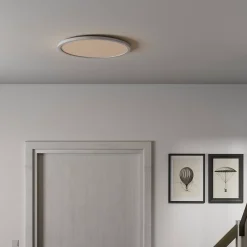 Plafonnier LED intégrée dimmable 3000lm 24W IP44 blanc froid, blanc neutre et blanc chaud GoodHome Flush blanc mat h.2.5 x ø42 cm