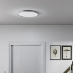 Plafonnier LED intégrée dimmable 3000lm 24W IP44 blanc froid, blanc neutre et blanc chaud GoodHome Flush blanc mat h.2.5 x ø42 cm