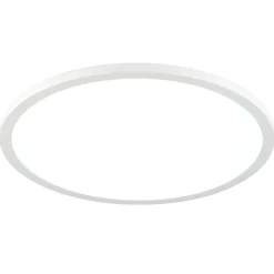 Plafonnier LED intégrée dimmable 3000lm 24W IP44 blanc froid, blanc neutre et blanc chaud GoodHome Flush blanc mat h.2.5 x ø42 cm