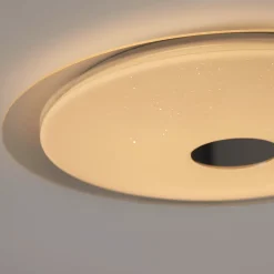 Plafonnier LED intégrée dimmable 2400lm 24W blanc chaud et blanc neutre GoodHome Angoon blanc H.4.9 x Ø40 cm