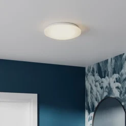 Plafonnier LED intégrée 1650lm 13W blanc froid GoodHome Ops blanc H.8.1 x Ø30 cm