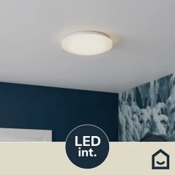 Plafonnier LED intégrée 1650lm 13W blanc froid GoodHome Ops blanc H.8.1 x Ø30 cm