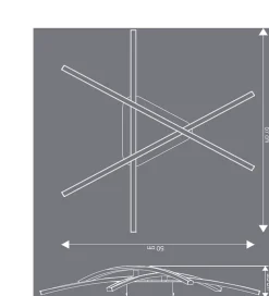 Plafonnier LED intégrée 2100lm 21W blanc chaud GoodHome Alani effet chromé L.57 x l.50 x H.9.5 x Ø57 cm