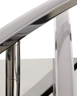 Plafonnier LED intégrée 2100lm 21W blanc chaud GoodHome Alani effet chromé L.57 x l.50 x H.9.5 x Ø57 cm