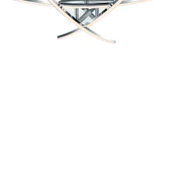 Plafonnier LED intégrée 2100lm 21W blanc chaud GoodHome Alani effet chromé L.57 x l.50 x H.9.5 x Ø57 cm