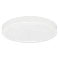 Plafonnier LED intégrée 1200lm 12W blanc froid GoodHome Aius mat blanc H.2.5 x Ø21.5 cm