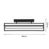 Plafonnier LED intégrée Siberia IP20 4400lm 34W L.78 x l.16x H.23,5 cm Eglo noir dimmable avec télécommande