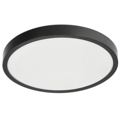 Plafonnier LED intégrée 18W 1800 lm anneau noir 29,5 cm 4000K blanc neutre IP44 PERETI EDO777609 EDO
