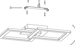 Plafonnier LED intégrée 22W Eglo Huerta blanc chaud l.31 x H.6.5 cm