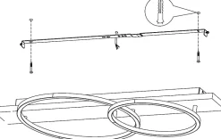 Plafonnier LED intégrée 2x12W Eglo Boyal blanc chaud L.78 x l.40 x H.9 cm