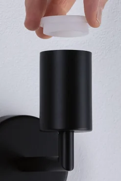 Plafonnier LED Jaron IP44 E27 230V max. 60W gradable Noir mat