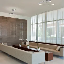 Plafonnier LED 'Loop Line' 25 W chromé