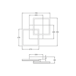 Plafonnier LED moderne BARD 39W Noir 3394-22-101 Fabas Luce