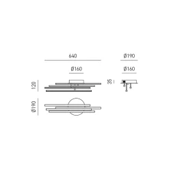 Plafonnier LED moderne Tullia 40W 2200lm lumière naturelle 4000K, géométrique blanc, aluminium et silicone, LED intégrée