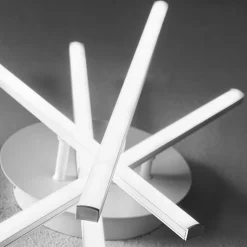 Plafonnier LED moderne Tullia 40W 2200lm lumière naturelle 4000K, géométrique blanc, aluminium et silicone, LED intégrée