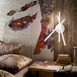 Plafonnier LED moderne Tullia 30W 1700lm lumière naturelle 4000K, géométrique blanc, aluminium et silicone, LED intégrée