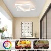 Plafonnier LED NETTLIFE - Plafonnier LED carré blanc à intensité variable 44 W pour chambre à coucher