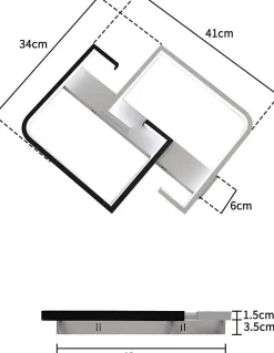 Plafonnier LED NETTLIFE, lampe de plafond moderne pour chambre à coucher, couloir